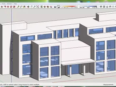 Sketchup Office building C4 Free 3D model