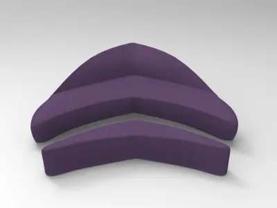 Fish Tail Sofa Low-poly 3D model