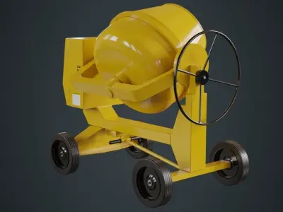 Concrete Mixer 1A Low-poly 3D model