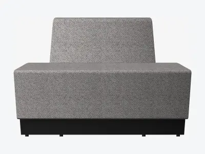 Seating - Contemporary - Blume - Type - Extension - Back - Round Low-poly 3D model