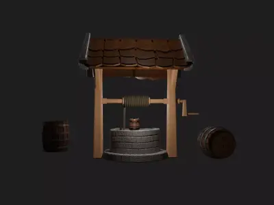 old well 3D model purchase