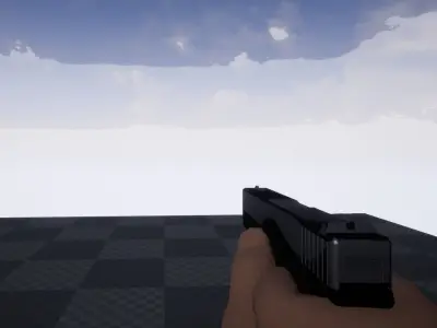 Glock LOWPOLY gun Low-poly 3D model