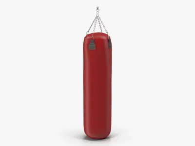 Punching Bag Red Generic Low-poly 3D model