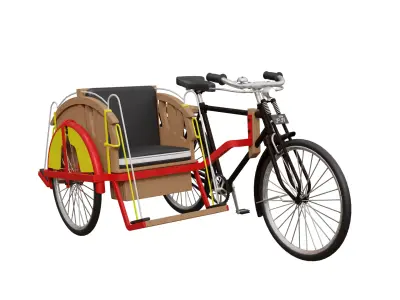 burmese trishaw  3D model