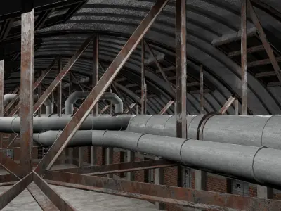 Warehouse Interior 3D model 2