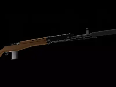 SVT-40 Rifle Free 3D model
