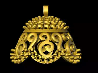 jumka gold bell 3D print model
