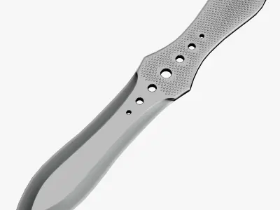 Knife Low-poly 3D model 27