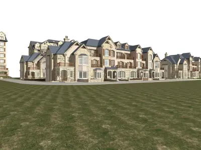 Villa residential building 3D model get