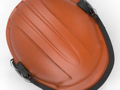 Safety Helmet 2 Orange 3D model