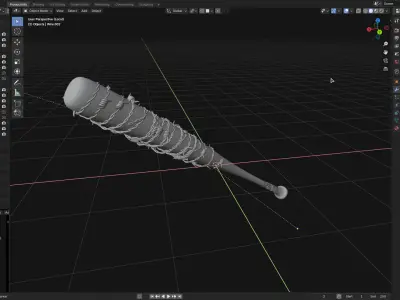Post-Apocalyptic Razorwire Bat 3D model