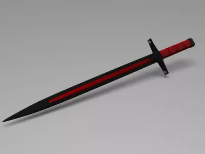 Sword Black devil Low-poly 3D model