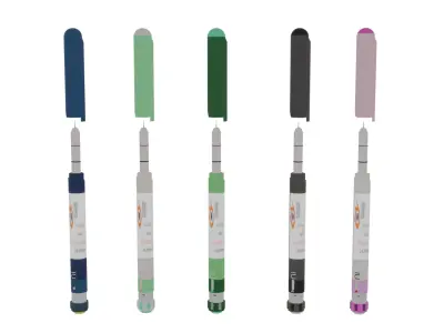 Insulin pens  Product Visualization Free 3D model
