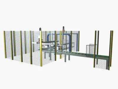 Automatic Wrapping Machine Low-poly 3D model