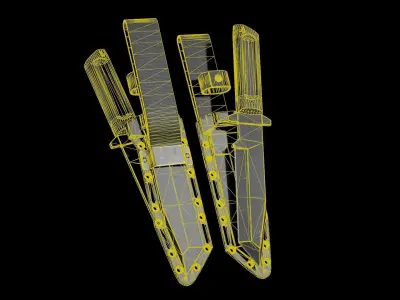 Military Tactical Knife Low-poly 3D model