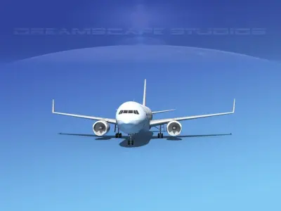 Boeing 767-300 Unmarked 1 3D model