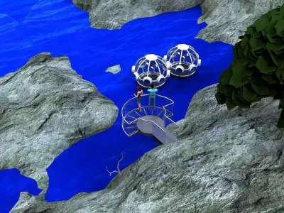 Look out glass deck Free 3D model