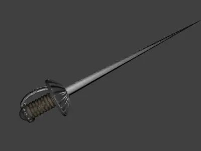 Rapier sword 3D model purchase