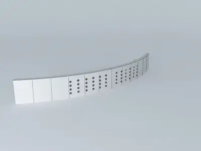 HDW-PULL-BP19205 curved wall shelf Free 3D model