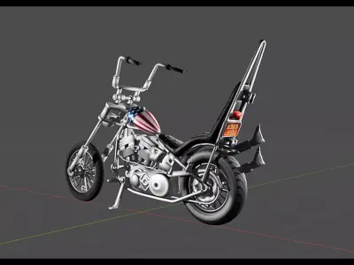 American Chopper Harley  Model Printable 3D 3D print model