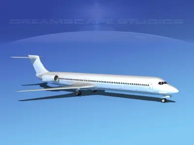 McDonnell Douglas MD-88 LP SS Low-poly 3D model