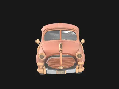 Steampunk Van 3D Model RetroFuturistic Victorian Era Low-poly 3D model