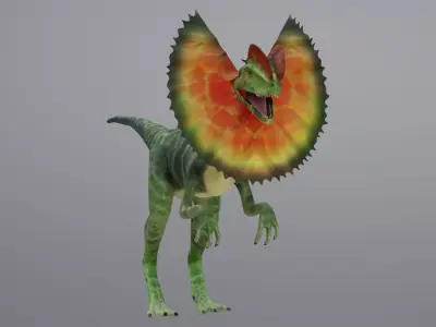 Dilophosaurus dinosaur 3D model buy