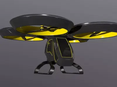 Car Drone Low-poly 3D model