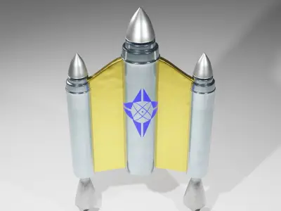 Jetpack rocket launcher 3D model