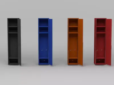 lockers model locker Low-poly 3D model