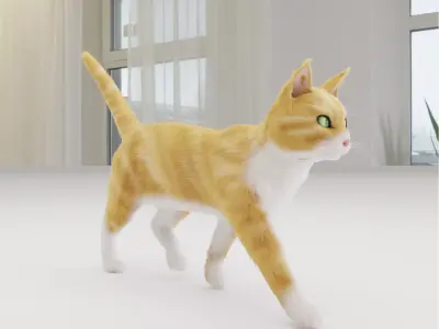 Realistic Cat Rigged 3D model