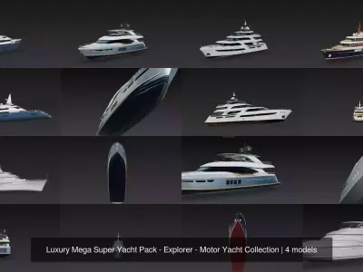 Luxury Mega Super Yacht Pack - Explorer - Motor Yacht Collection