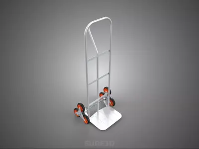 TRIPLE 3 WHEEL PHANDLE STAIR CRAWLER CLIMBING HAND TRUCK LIFTING 3D model