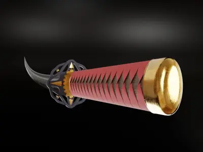 Katana samurai sword 3D model get