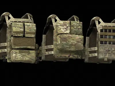 Crye Precision AirLite SPC V1 V2 V3 Low-poly 3D model