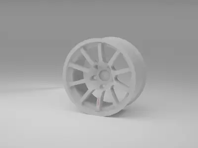 Rally Wheel 3D model PBR Low-poly 3D model