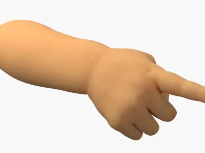  Asian Baby Hand with Pointing Finger 