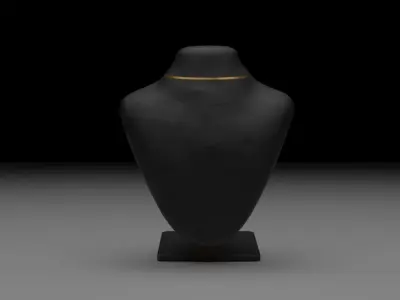 Necklace display bust 3D model