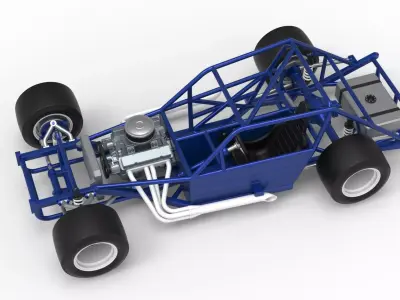 Vintage Asphalt Modified stock car Base V6 Scale 1 to 25 3D print model