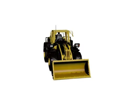 Wheel Loader 3D Model Industrial Construction Loading Machine 02 3D model