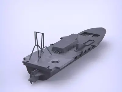 Rc model ship class monitor 3D model