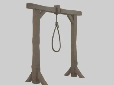 Gallows Model Low-poly 3D model