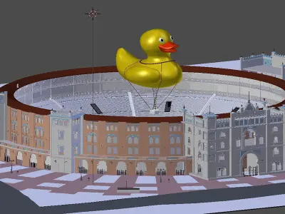 Plaza de las Ventas Low-poly 3D model