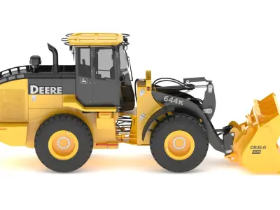 John Deere 644K Loader With WL-SDB Bucket 3D model