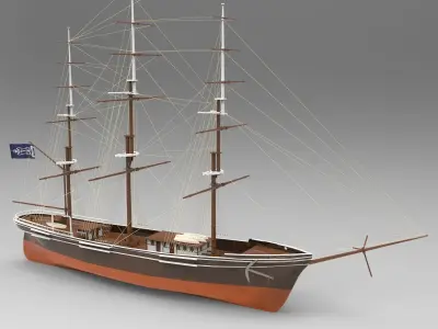 Tall Ship 2 3D model