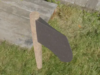 Simple Hatchet Asset Free low-poly 3D model