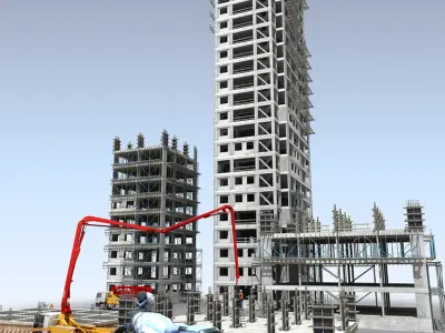 Construction Scene 03 3D model