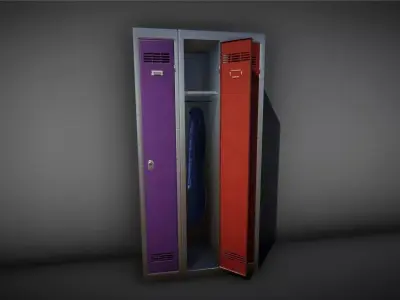 Factory locker Low-poly 3D model