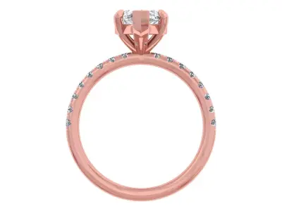 3 ct Marquise Solitary Ring 3D print model