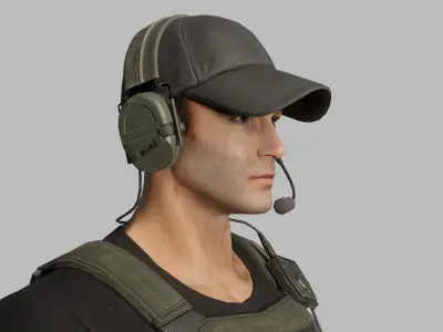 Modern US Soldier Low-poly 3D model purchase